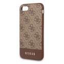 Kryt Guess 4G STRIPE pro iPhone 7/8/SE 2020/2022 - hnědý