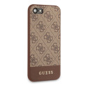 Kryt Guess 4G STRIPE pro iPhone 7/8/SE 2020/2022 - hnědý