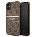 Kryt Guess 4G STRIPE pro iPhone 11 / XR - hnědý