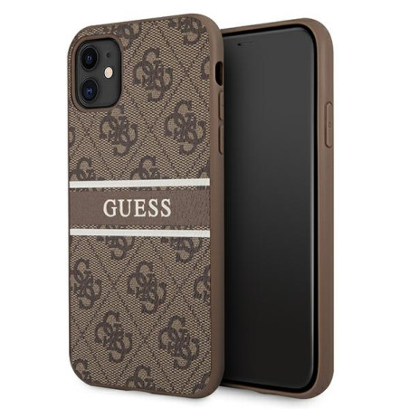 Kryt Guess 4G STRIPE pro iPhone 11 / XR - hnědý