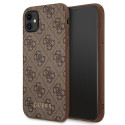 Kryt Guess 4G Metal Gold Logo pro iPhone 11 / XR - hnědý