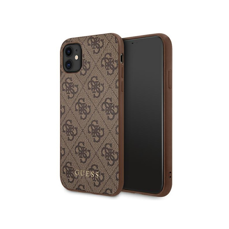 Kryt Guess 4G Metal Gold Logo pro iPhone 11 / XR - hnědý