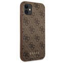 Kryt Guess 4G Metal Gold Logo pro iPhone 11 / XR - hnědý