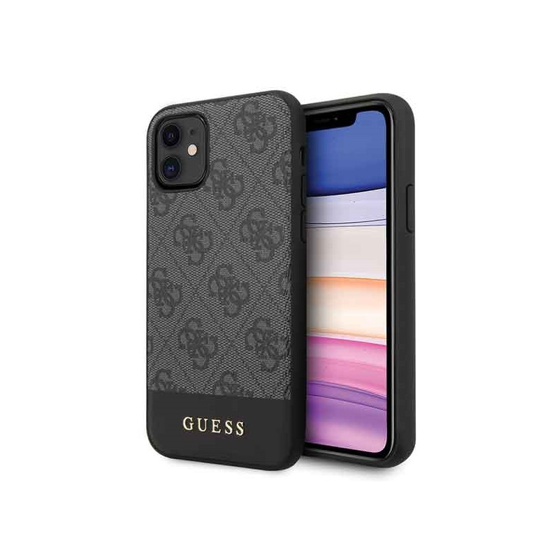 Kryt Guess 4G STRIPE pro iPhone 11 / XR - šedý