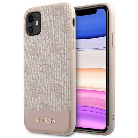 Kryt Guess 4G Stripe pro iPhone 11 / XR - růžová