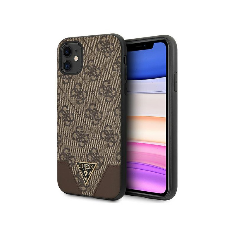 Kryt Guess 4G TRIANGLE pro iPhone 11 / XR - hnědý