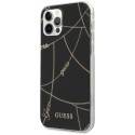 Kryt Guess GOLD CHAIN pro iPhone 12 Pro Max černý