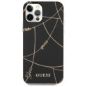 Kryt Guess GOLD CHAIN pro iPhone 12 Pro Max černý