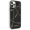 Kryt Guess GOLD CHAIN pro iPhone 12 Pro Max černý