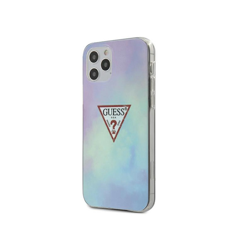 Kryt Guess TIE & DYE Collection pro iPhone 12 / 12 Pro - modrý