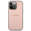 Kryt Guess CROCO Strap Collection iPhone 13 Pro - růžový
