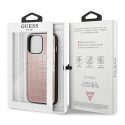 Kryt Guess CROCO Strap Collection iPhone 13 Pro - růžový