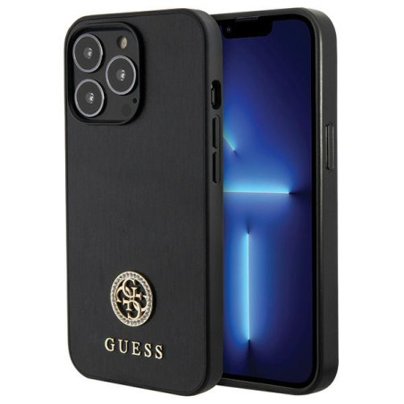 Kryt Guess Strass Metal Logo pro iPhone 13 Pro - černý