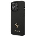 Kryt Guess SAFFIANO 4G SMALL METAL LOGO iPhone 13 Pro/13 - black