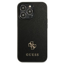 Kryt Guess SAFFIANO 4G SMALL METAL LOGO iPhone 13 Pro/13 - black