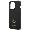 Kryt Guess SAFFIANO 4G SMALL METAL LOGO iPhone 13 Pro/13 - black