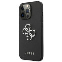 Kryt Guess SAFFIANO 4G Metal Logo pro iPhone 13 Pro - black