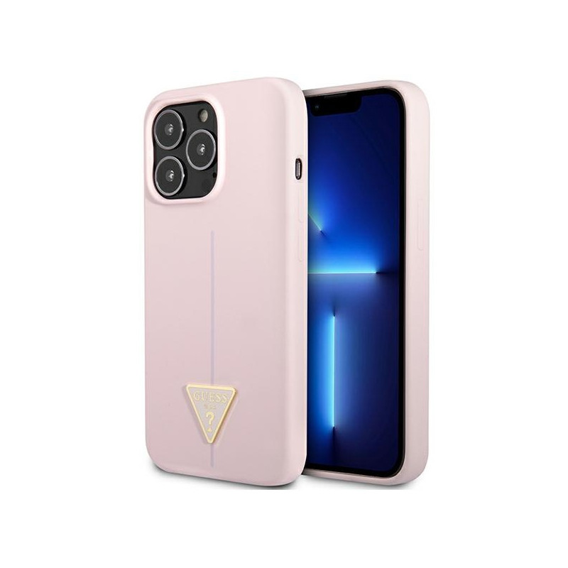 Kryt Guess Silicone Triangle pro iPhone 13 / 13 Pro - fialová