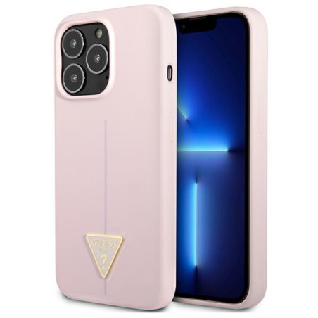 Kryt Guess Silicone Triangle iPhone 13/13 Pro fialová