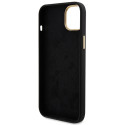Kryt Guess Silicone Logo Strass 4G iPhone 15 Plus - černý