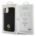 Kryt Guess Silicone Logo Strass 4G iPhone 15 Plus - černý