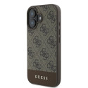 Kryt Guess 4G Bottom Stripe iPhone 16 Plus - hnědý