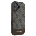 Kryt Guess 4G Bottom Stripe iPhone 16 Plus - hnědý