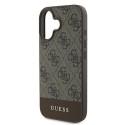 Kryt Guess 4G Bottom Stripe iPhone 16 Plus - hnědý