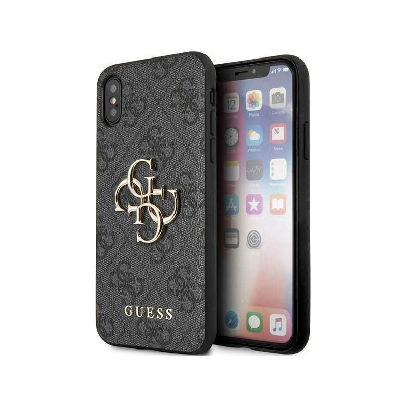 Kryt Guess 4G BIG METAL LOGO pro iPhone X / XS - šedý