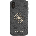 Kryt Guess 4G BIG METAL LOGO iPhone X/XS - šedý