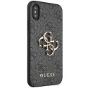 Kryt Guess 4G BIG METAL LOGO iPhone X/XS - šedý