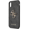 Kryt Guess 4G BIG METAL LOGO iPhone X/XS - šedý