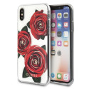 Kryt Guess FLOWER DESIRE pro iPhone X/XS - transparentní