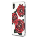 Kryt Guess FLOWER DESIRE pro iPhone X/XS - transparentní