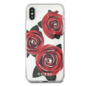 Kryt Guess FLOWER DESIRE pro iPhone X/XS - transparentní