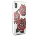 Kryt Guess FLOWER DESIRE pro iPhone X/XS - transparentní