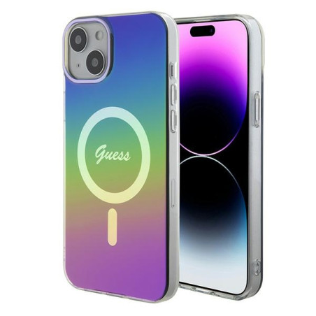 GUESS IML Iridescent MagSafe kryt iPhone 15 Plus/14 Plus