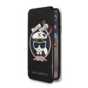 Kryt Karl Lagerfeld SIGNATURE GLITTER iPhone X/XS černý