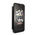 Kryt Karl Lagerfeld SIGNATURE GLITTER iPhone X/XS černý