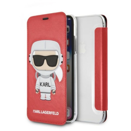 Kryt Karl Lagerfeld KARL SPACE COSMONAUT iPhone X/XS - červený