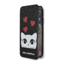 Kryt Karl Lagerfeld VALENTINE pro iPhone X/XS - černý