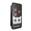 Kryt Karl Lagerfeld VALENTINE pro iPhone X/XS - černý