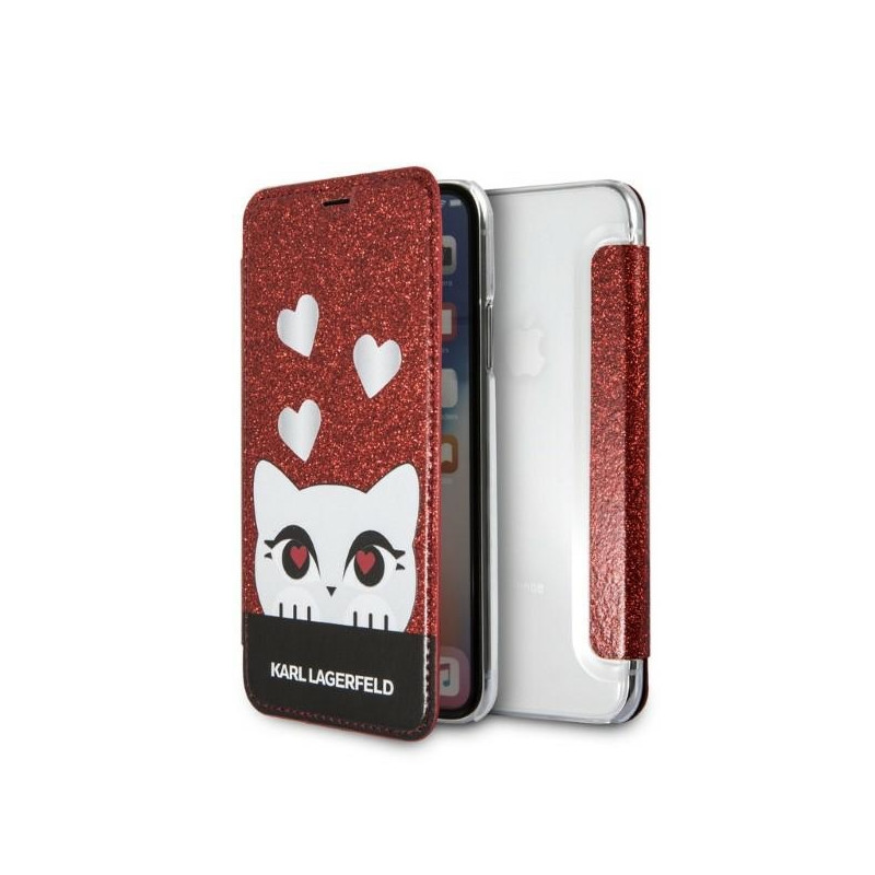 Kryt Karl Lagerfeld VALENTINE pro iPhone X/XS - červený