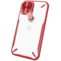 NILLKIN Cyclops Ultra odolný kryt s krytkou kamery a stojánkem pro iPhone 12/12 Pro, červený
