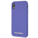 Kryt Karl Lagerfeld SILICONE pro iPhone XR fialová