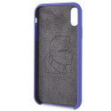 Kryt Karl Lagerfeld SILICONE pro iPhone XR fialová