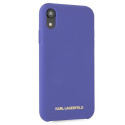 Kryt Karl Lagerfeld SILICONE pro iPhone XR fialová