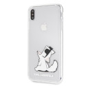 Kryt Karl Lagerfeld CHOUPETTE FUN iPhone XS Max transparentní