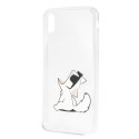 Kryt Karl Lagerfeld CHOUPETTE FUN iPhone XS Max transparentní