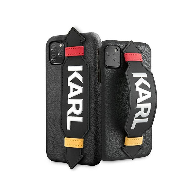 Kryt Karl Lagerfeld STRAP pro iPhone 11 Pro 5.8" - černý